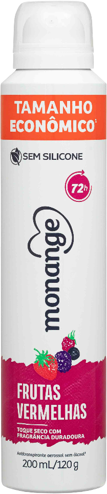 Desodorante Monange Frutas Vermelhas Aerossol Antitranspirante Feminino 200Ml