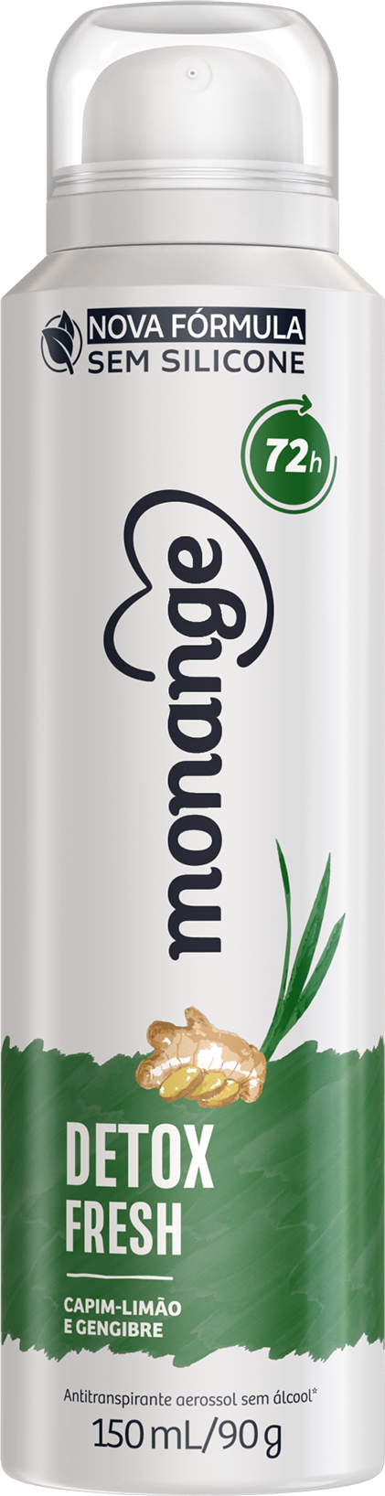 Desodorante Detox Fresh Aerossol Antitranspirante Monange Feminino 150Ml