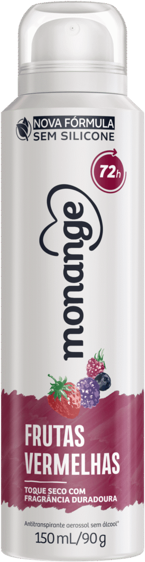 Desodorante Frutas Vermelhas Aerossol Antitranspirante Monange Feminino 150Ml