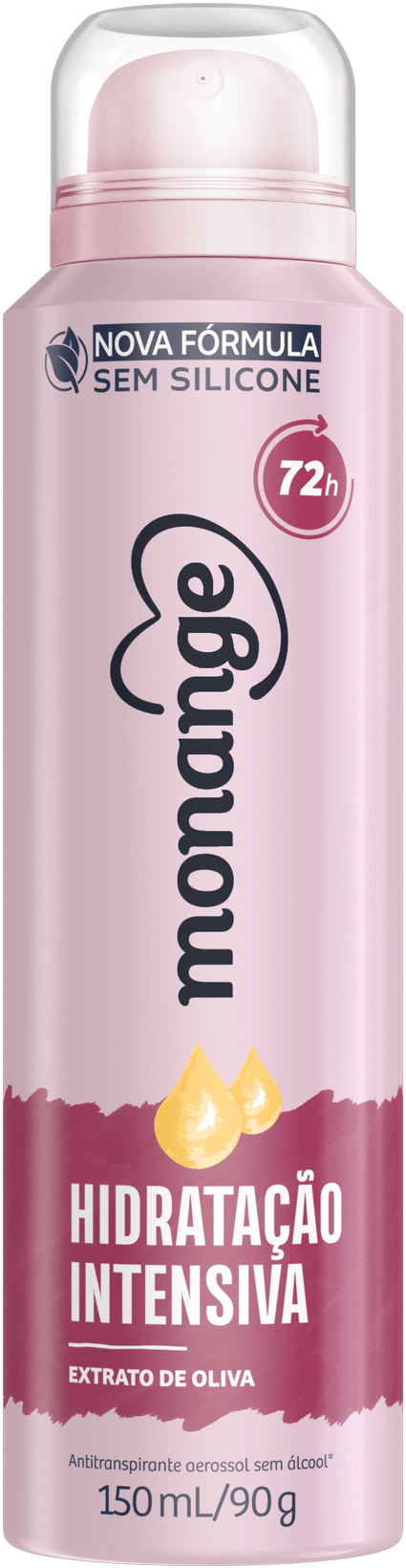Desodorante Hidratação Intensiva Aerossol Antitranspirante Monange Feminino 150Ml