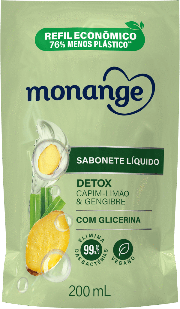 Refil Sabonete Líquido Monange Detox 200Ml