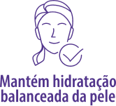 Mantem a hidratação balanceada da pele